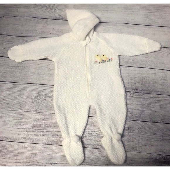 Vintage Acrylic Snowsuit Bunting